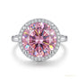 2.60 ct DEW Pink Moissanite Ring Designer Gift for Women Anniversary 18K Gold Plated Ve 18K Gold Plated