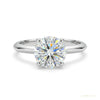 2.65 ct DEW Off White Treated Moissanite Solitaire Ring in – Amazing Gem 18K Gold Plate 18K Gold Plated – white background main image