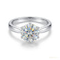 2.80 ct DEW Certified Round Cut White Moissanite Solitaire Ring For Wife 18K Gold Plate 18K Gold Plated
