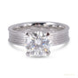 2.80 ct DEW Certified Round White Moissanite Ring – Gift for Anniversary 18K Gold Plate 18K Gold Plated