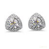2.80 ct DEW Certified Treated White Moissanite Solitaire Studs Great Shine 18K Gold Pla 18K Gold Plated – white background main image