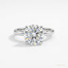 2.85 ct DEW Certified White Moissanite Solitaire Ring in – Gift for Wife 18K Gold Plate 18K Gold Plated – white background main image