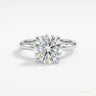2.85 ct DEW Certified White Moissanite Solitaire Ring in – Gift for Wife 18K Gold Plated in 18K Gold Plated Vermeil