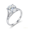 2.90 ct DEW Certified Emerald Cut Solitaire White Moissanite Ring For Women 18K Gold Plated – white background main image