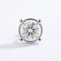 2 ct DEW Certified Treated White Moissanite Solitaire Studs Great Shine 18K Gold Plated