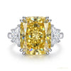 21.70 ct DEW Champagne Moissanite Ring Festive Gift for Her Statement Look 18K Gold Pla 18K Gold Plated – white background main image