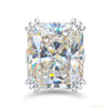 22.70 ct DEW Certified Radiant Cut White Moissanite Solitaire Ring 18K Gold Plated Verm 18K Gold Plated – white background main image