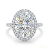 25.50 ct DEW Certified White Moissanite Solitaire Ring in – Gift for Dad 18K Gold Plate 18K Gold Plated – white background main image
