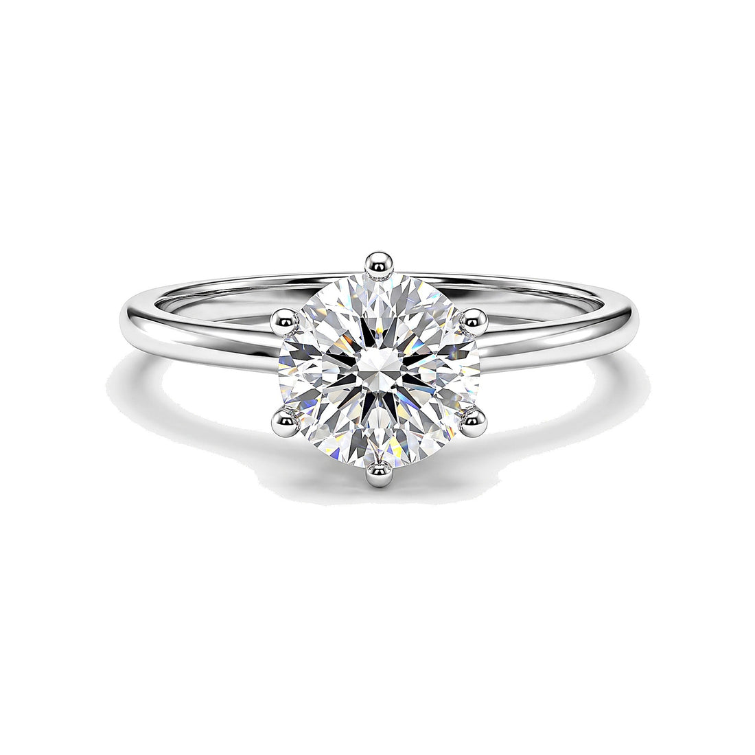 2.50 Ct Round Cut Lab Grown Diamond Ring — VS1 Clarity, 18k Gold Vermeil