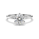 2.50 Ct Round Cut Lab Grown Diamond Ring — VS1 Clarity, 18k Gold Vermeil