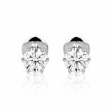 14K/18K Lab-Grown Diamond Solitaire Pear Stud Earrings