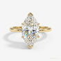 26.20 ct DEW Certified Emerald Cut Solitaire Big Moissanite Ring 18K Gold Plated Vermei 18K Gold Plated
