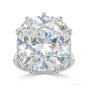 27.30 ct DEW Unique Moissanite Ring in Big & Bold Gift for Special Day 18K Gold Plated 18K Gold Plated