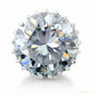 27 ct DEW Certified White Moissanite Solitaire Pendant Gold Vermeil New Year Gift
