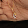Luxury 18K Gold Pendant  0.26 Ct Natural Diamond Jewellery IGI Certified Jewellery