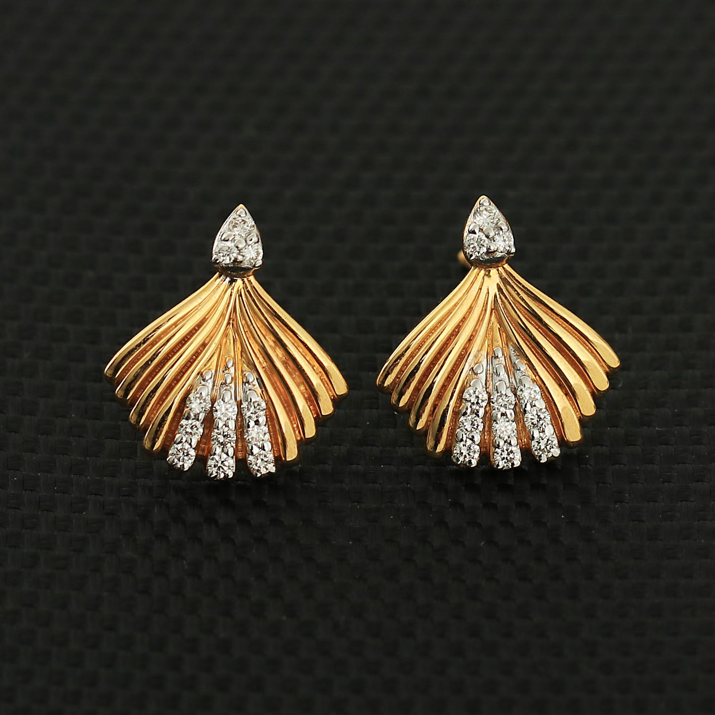 Art Deco Diamond Fan Earrings