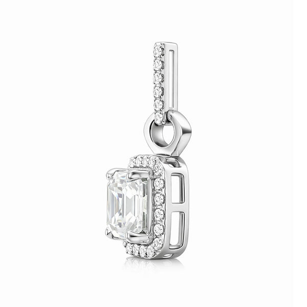 Moissanite 5.40 ct DEW Certified Moisanite Pendant Accents Back to School Jewellery Gold Vermeil