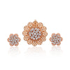 0.59 Ct. IGI Certified 18KT Rose Gold Natural Diamond Pendant And Earrings Set