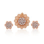 0.59 Ct. IGI Certified 18KT Rose Gold Natural Diamond Pendant And Earrings Set