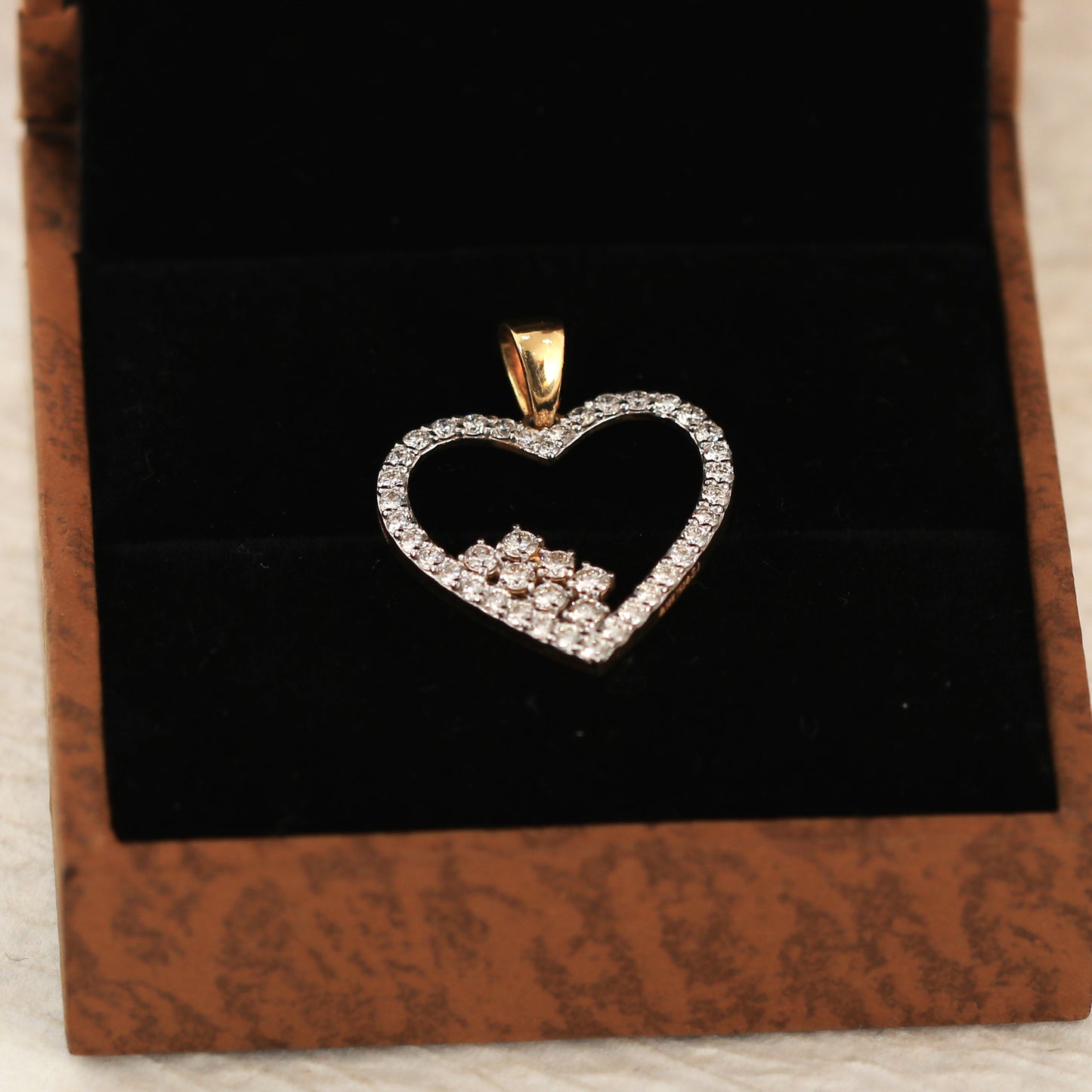 Heart-Shaped Diamond Pendant