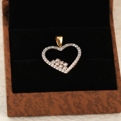Heart-Shaped Diamond Pendant