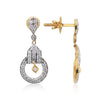 1.05 Ct. IGI Certified Natural Diamond  Dangle Earrings in 18K Yellow Gold
