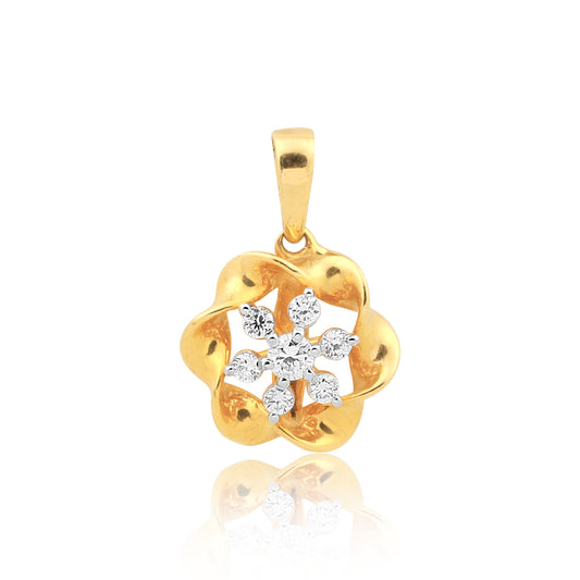 Golden Bloom Diamond Pendant
