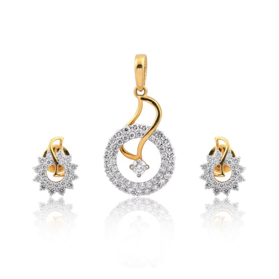 18k Gold Natural Diamond Pendant Set 1.50 ct Round Cut IGI Certified Jewellery