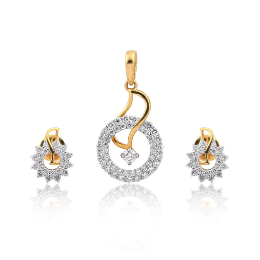 18k Gold Natural Diamond Pendant Set 1.50 ct Round Cut  IGI Certified Jewellery