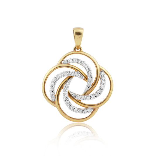 Floral Swirl Diamond Pendant