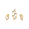 0.13 Ct. Natural Diamond  IGI Certified Pendant And Earrings in 18KT Yellow Gold
