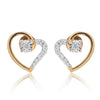 0.10 Ct. 18K Yellow Gold Stud Earrings with Natural Diamond IGI Certified -