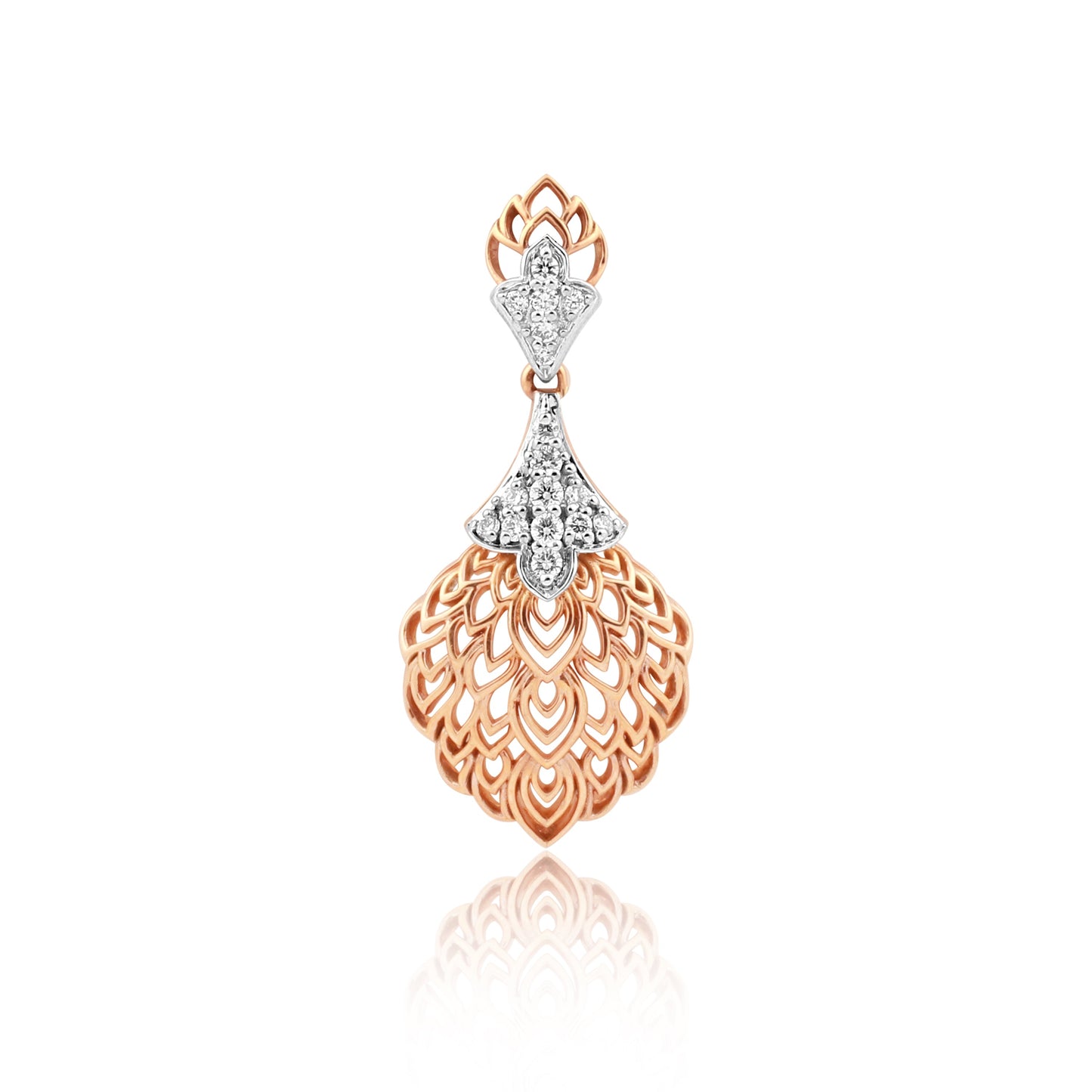 0.24 Ct Diamond Pendant Necklace IGI Certified 18K Gold H-I VS Luxury