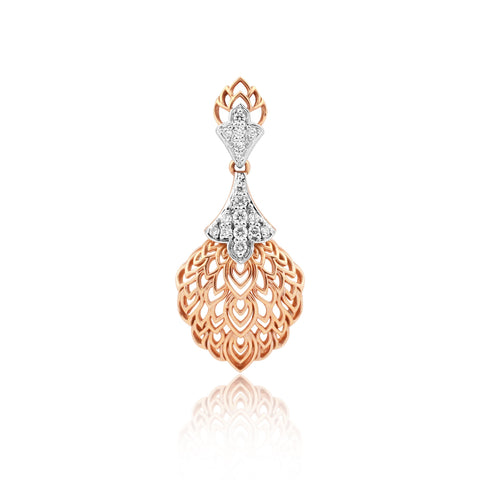 0.24 Ct Diamond Pendant Necklace IGI Certified 18K Gold H-I VS Luxury