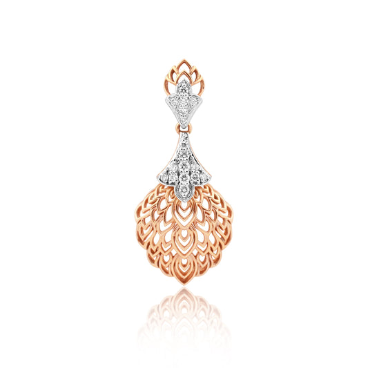 0.24 Ct Diamond Pendant Necklace IGI Certified 18K Gold H-I VS Luxury