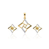0.31 Ct. 18KT Yellow Gold Natural Diamond Pendant And Earrings Set for Gifting