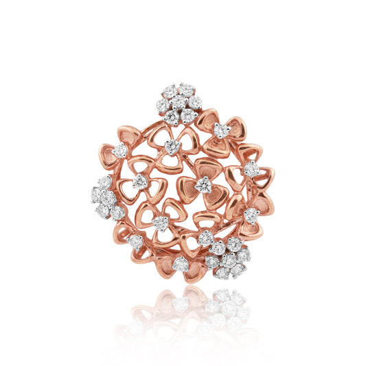 Natural Diamonds Floral Cluster Pendant