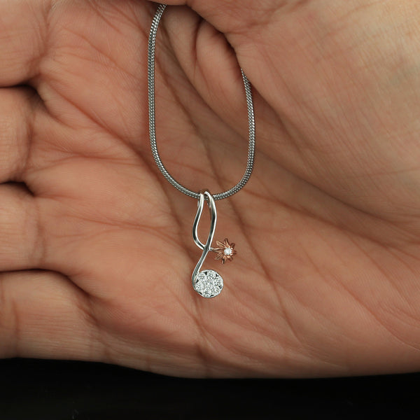 0.16 Ct IGI Certified Natural Diamond Necklace Pendant in 18K Gold