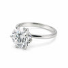 2.85 ct DEW Certified White Moissanite Solitaire Ring in – Gift for Wife 18K Gold Plate 18K Gold Plated