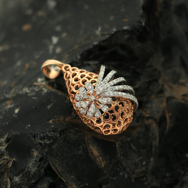0.88ct Natural Diamond Pendant Necklace
