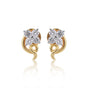 0.44 Ct. Natural Diamond Stud Earrings in 18K Yellow Gold IGI Certified