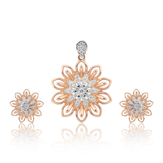 Blossom Aura Diamond Pendant Set