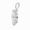 5 ct DEW Marquise Moissanite Pendant in Gold Vermeil Certified Gift for Birthday