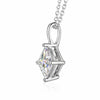 3.50 ct DEW Princess Cut White Moissanite Pendant in – Birthday Gift 18K Gold Plated Ve 18K Gold Plated
