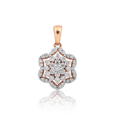 0.69 Ct IGI Certified Natural Diamond Pendant in 18K Gold Jewellery for Women