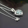4.85 ct DEW Blue Moissanite Pendant in Gold Vermeil Certified for Holiday Jewellery