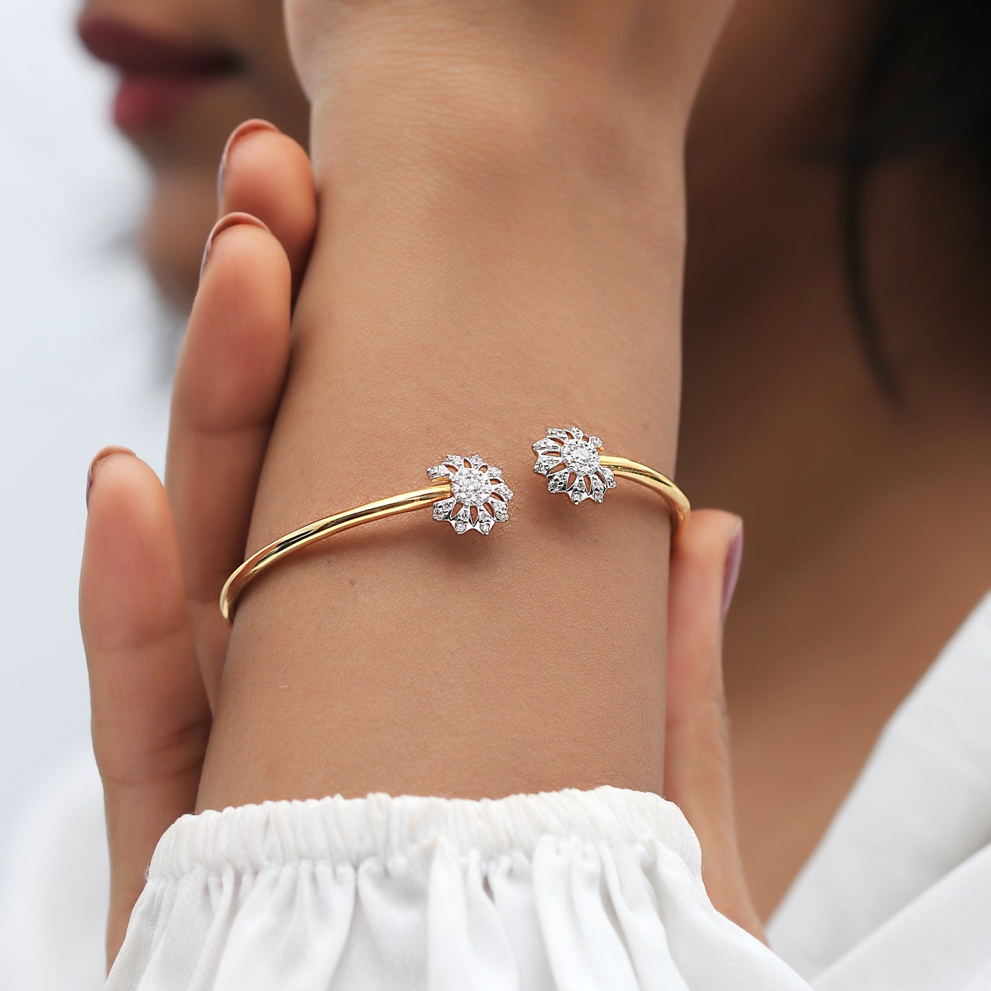 0.57ct Natural Diamond Pavé Bangle