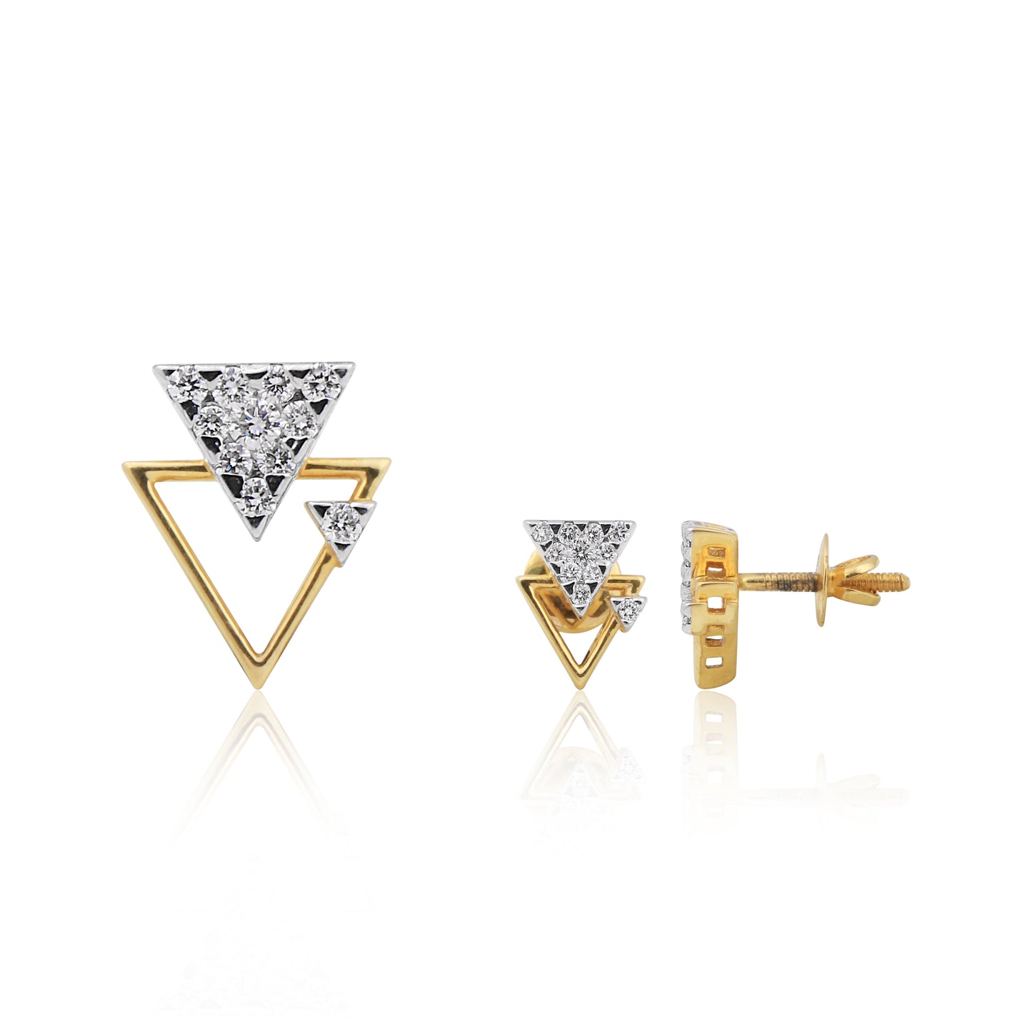 Geometric Diamond Pendant Set