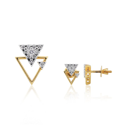 Geometric Diamond Pendant Set