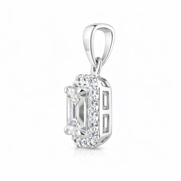 3.50 ct DEW Certified Moissanite Pendant for Wedding or Holiday Gift 18K Gold Plated Ve 18K Gold Plated